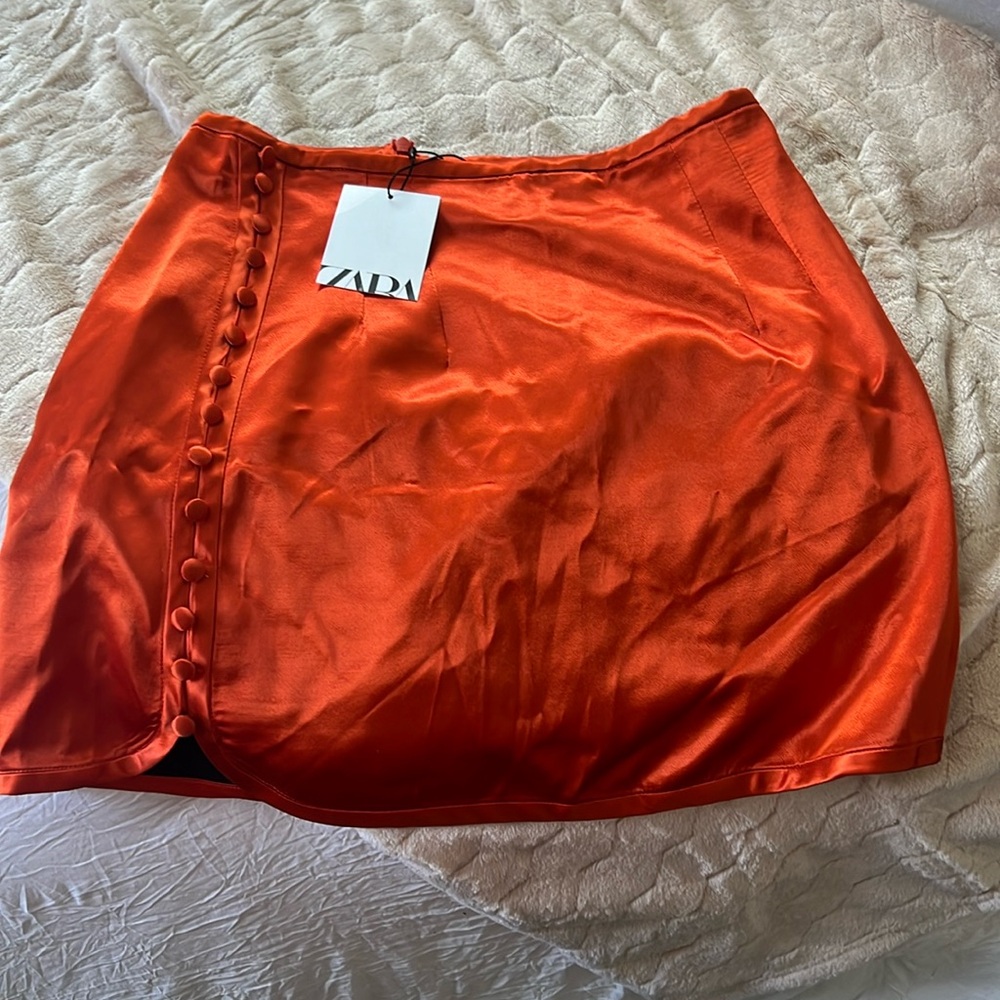 Harvest satin Zara Mini Skirt NWT!!